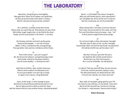 the laboratory robert browning annotated